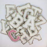 3 inches Personalized Chenille letter Handmade Patch-Bridesmaid name patches-Iron on chenille patches-Wedding gifts